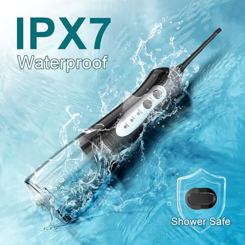Nicefeel Cordless Water Dental Flosser – 300ML BPA-Free Portable Oral Irrigator, 3 Cleaning Modes, Fast Charge, IPX7 Waterproof for Teeth, Gums & Tonsil Stones – Home & Travel Use
