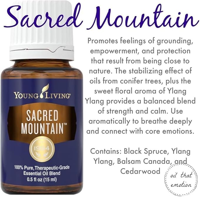 Young Living Sacred Mountain Essential Oil Blend | 15 ml | Inspiring and Grounding Aroma | Perfect for Diffusers or Topical Use | Seed to Seal Quality
