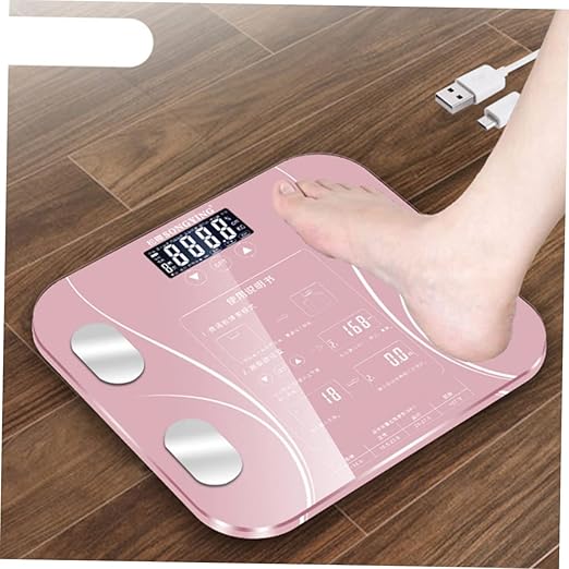 Intelligent Weight Scale Body Fat Scale Body Weight Scale Electronic Weighing Scale Digital Scales for Body Weight Household Health Monitor (Without Battery)