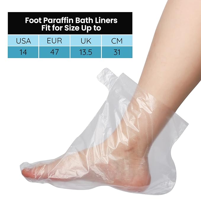 Segbeauty Paraffin Baths Liners for Foot, 400pcs Larger & Thicker Thermal Foot Covers, Plastic Paraffin Bath Socks Hot Wax thera-py Booties Bags for SPA Wax treat-ment Paraffin Wax Machine