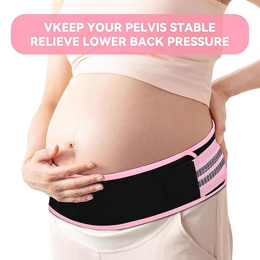 S-XXL Sacroiliac SI Joint Hip Belt for Women Men-Alleviate Sciatica|Pelvic|Back|Lower Back Support, Pelvic Support Belt, Adjustable Lumbar Pain Relief, Trochanter Belt,Pink, XL(Hip Size 52"- 63")