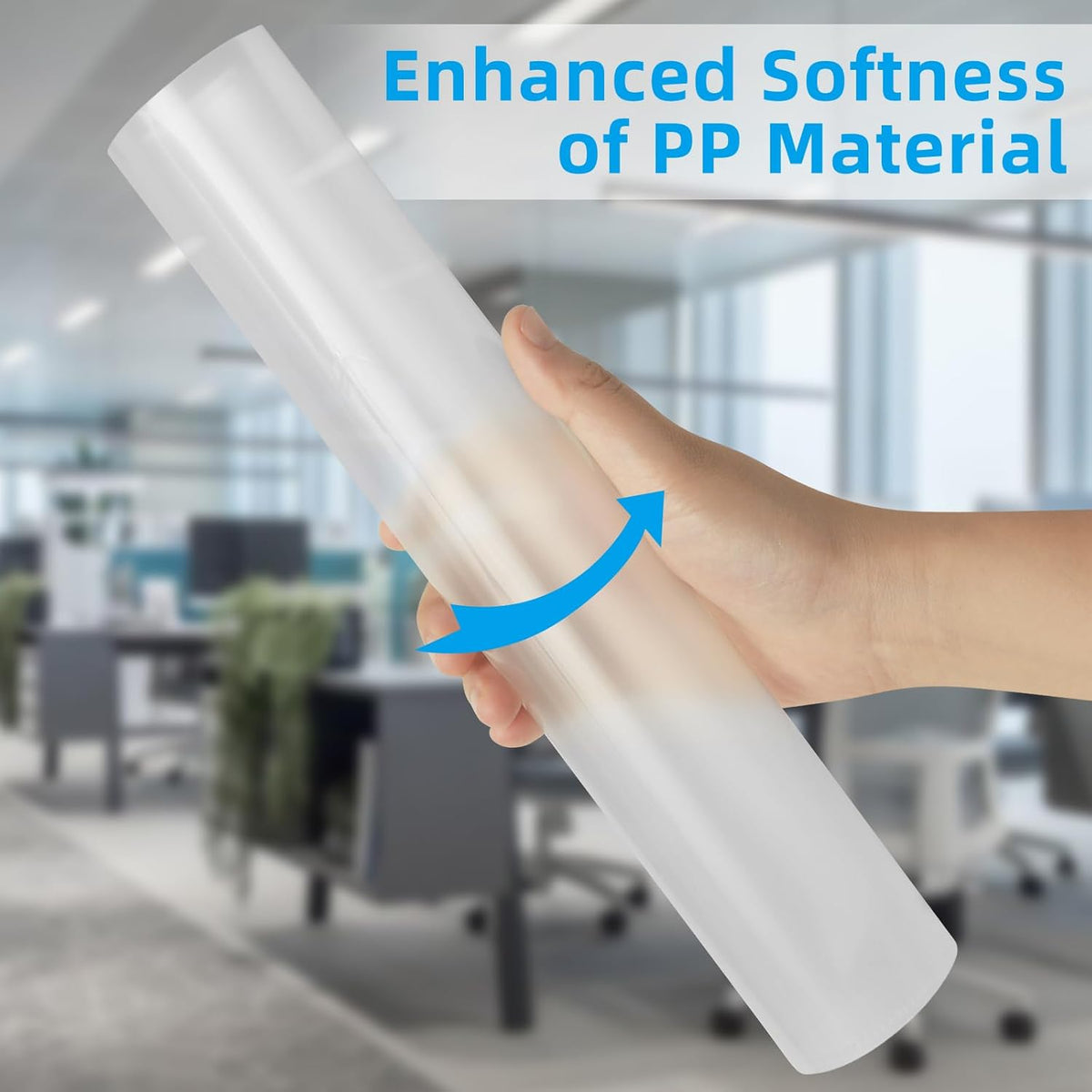 50 Pack Clear Folders for Documents Plastic Folders Transparent L-Type Plastic Sleeves for Letter Size A4 Paper Ideal for School and Office Supplies