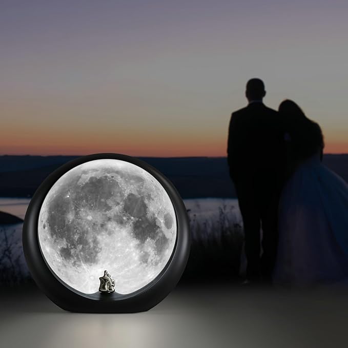 mamre Supermoon Lamp Non-Rechargeable Night Light Couple’s Gift for Wedding Anniversary Valentine’s Day Birthday Christmas