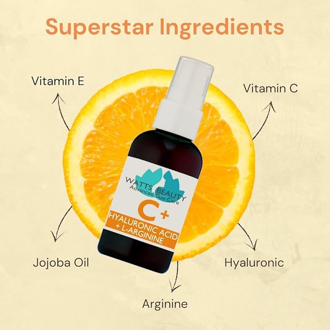 Supercharged Vitamin C Serum with Moisturizing Hyaluronic Acid - Advanced Antioxidant Face and Body Serum - 2 oz