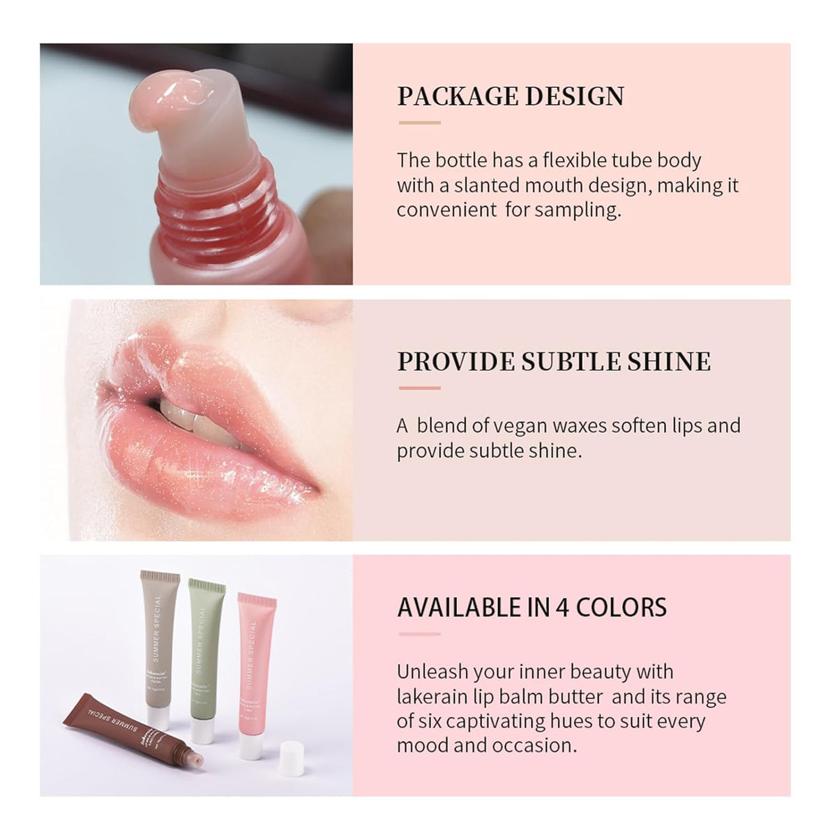 Summer Special Lip Butter Balm - Ultra-Hydrating, Nourishing Lip Care with Natural Ingredients, Shea Butter & Olive Butter, Soothes & Softens Dry Lips (#3 lced Coffee, 0.5 Fl Oz (Pack of 1))
