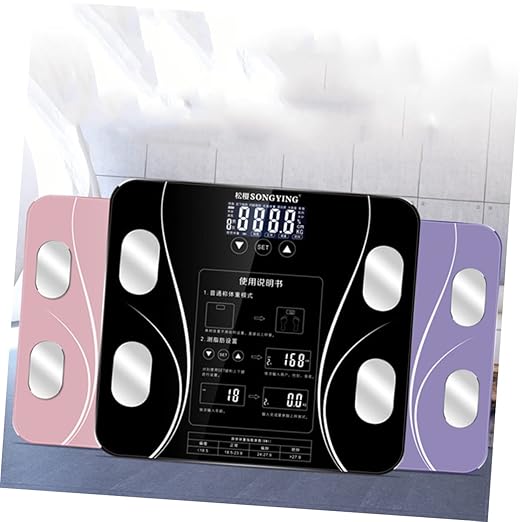 Intelligent Weight Scale Body Fat Scale Body Weight Scale Electronic Weighing Scale Digital Scales for Body Weight Household Health Monitor (Without Battery)