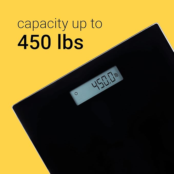 A&D Medical Digital Body Weight Scale - UC-352BLE - Bluetooth Bathroom Weight Machine, Syncs with A&D Heart Track App - 450lb (200kg) - Batteries Included, FSA/HSA Eligible, Black