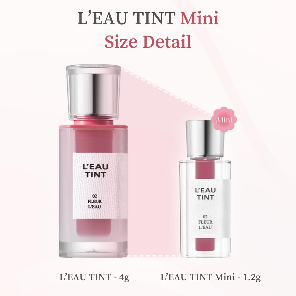 BBIA L’EAU Tint – Glossy & Glow Lip Stain, Watery Lip Tint, Non-Sticky, High Shine Finish, Long-lasting, Moisturizing, Lightweight, Natural, Daily Use, Vegan, Korean Lip Makeup (03 LILAC L'EAU - MINI)