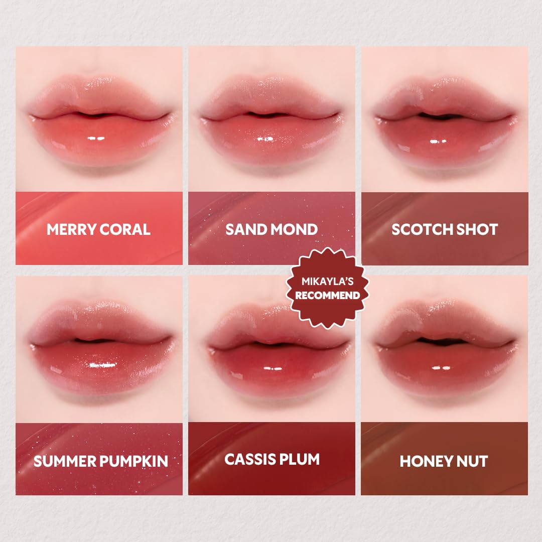 TIRTIR [*Mini Size Waterism Tinted Lip Gloss #20 Fever Red, 0.06 Fl Oz – Kiss Ready Lipgloss, 12H Long Lasting Non Sticky Natural Tinted Glow Korean Multiuse Cheek and Lip Tint for Women gift