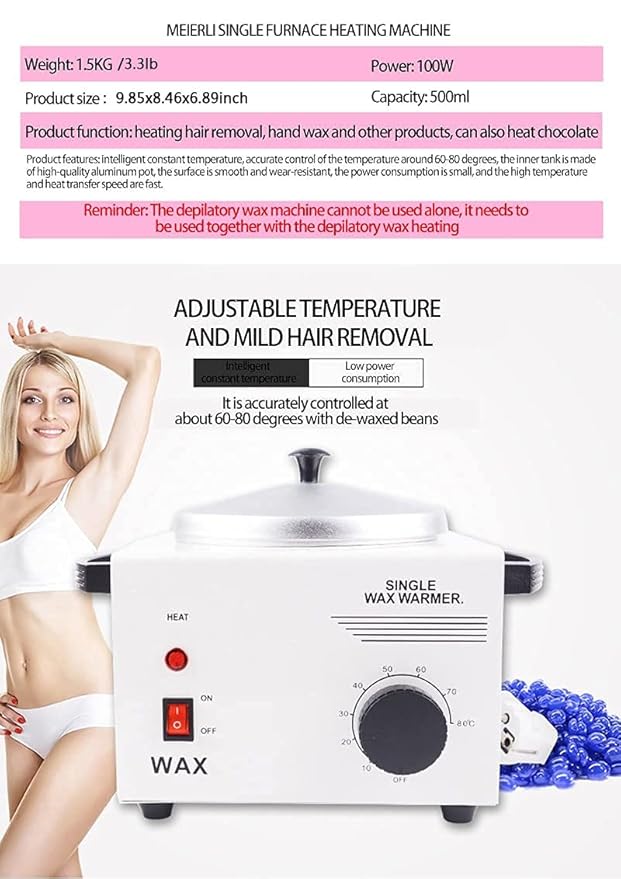 Professional Depilatory Wax Warmer Pot Machine Paraffine Wax Heater For Hand And Feet SPA Epilator Waxing Hair Removal Warmer (WAX WARMER)