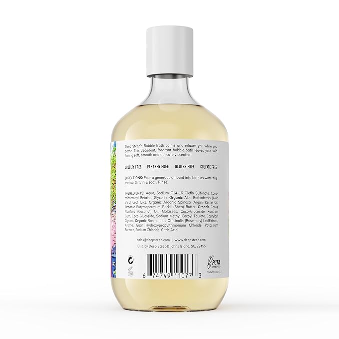 Deep Steep Bubble Bath, 17 oz (Strawberry Plum)