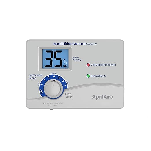 AprilAire 62 Automatic Digital Whole-House Humidifier Control Humidistat with Outdoor Temperature Sensor for AprilAire Whole-House Steam Humidifiers, Low Voltage 24VAC
