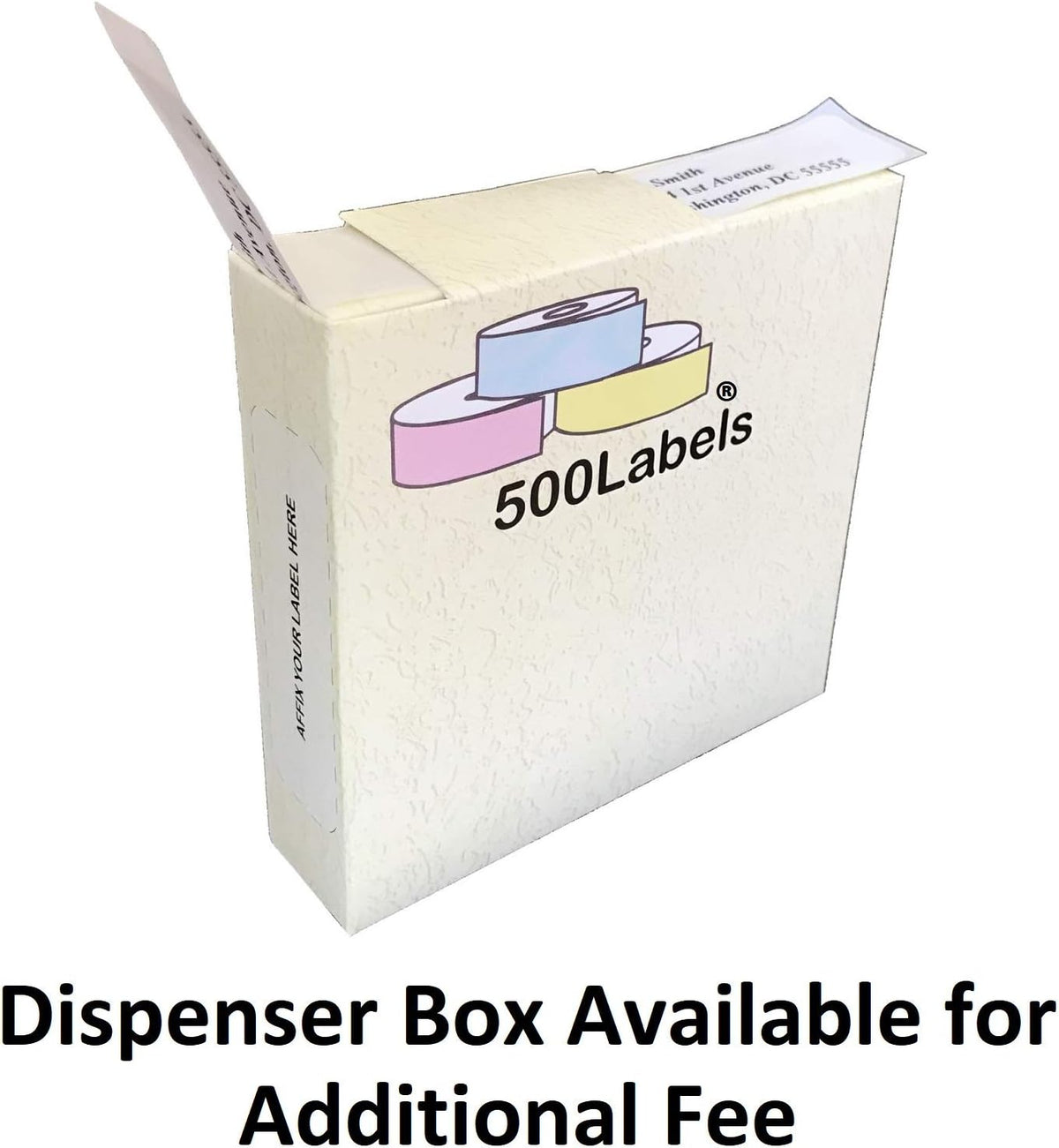 Return Address Labels - Roll of 500 Personalized Labels (White)