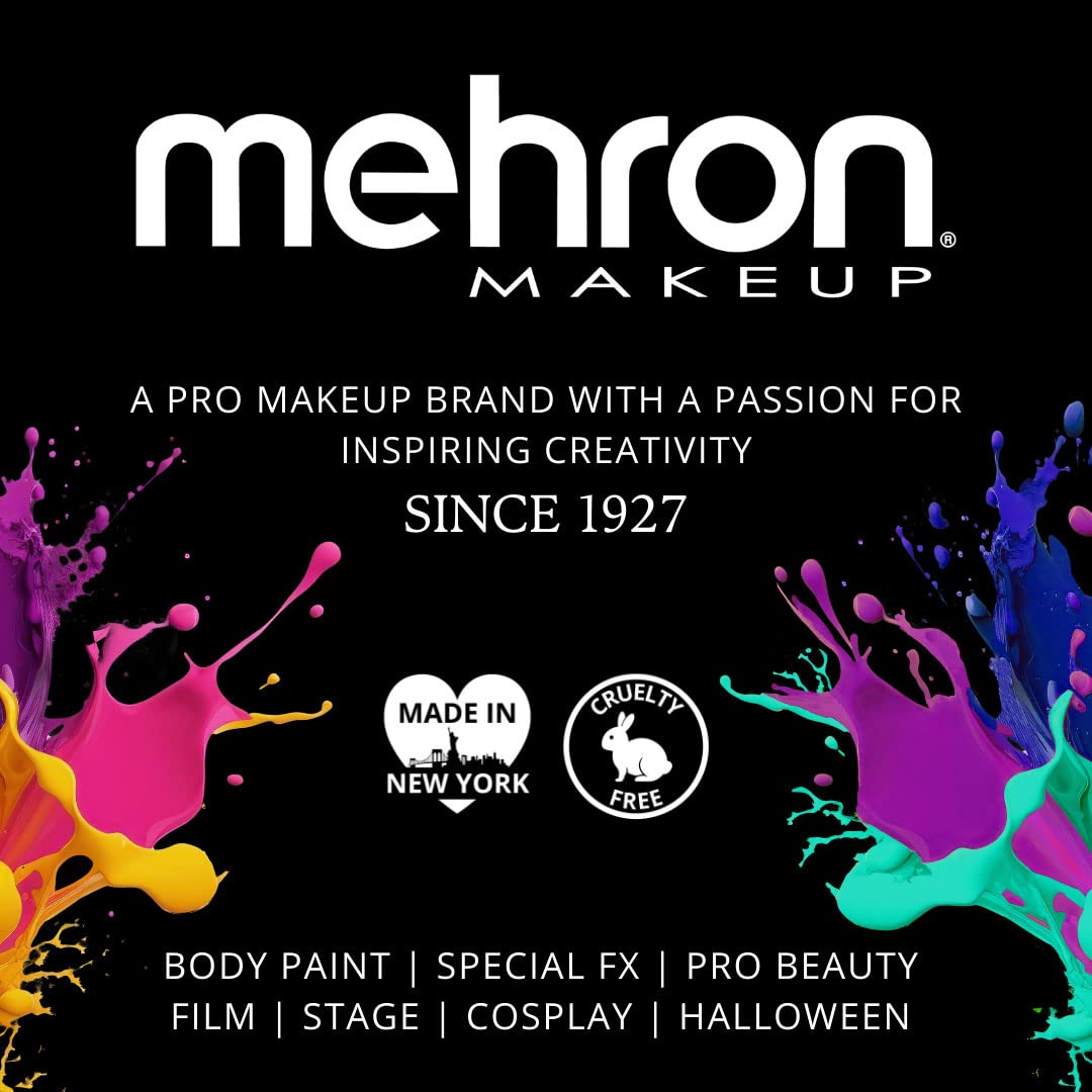Mehron EDGE Face & Body Paint| Professional Water-Activated Face Paint Makeup | Made in the USA | For Cosplay, Halloween, & SFX (White)