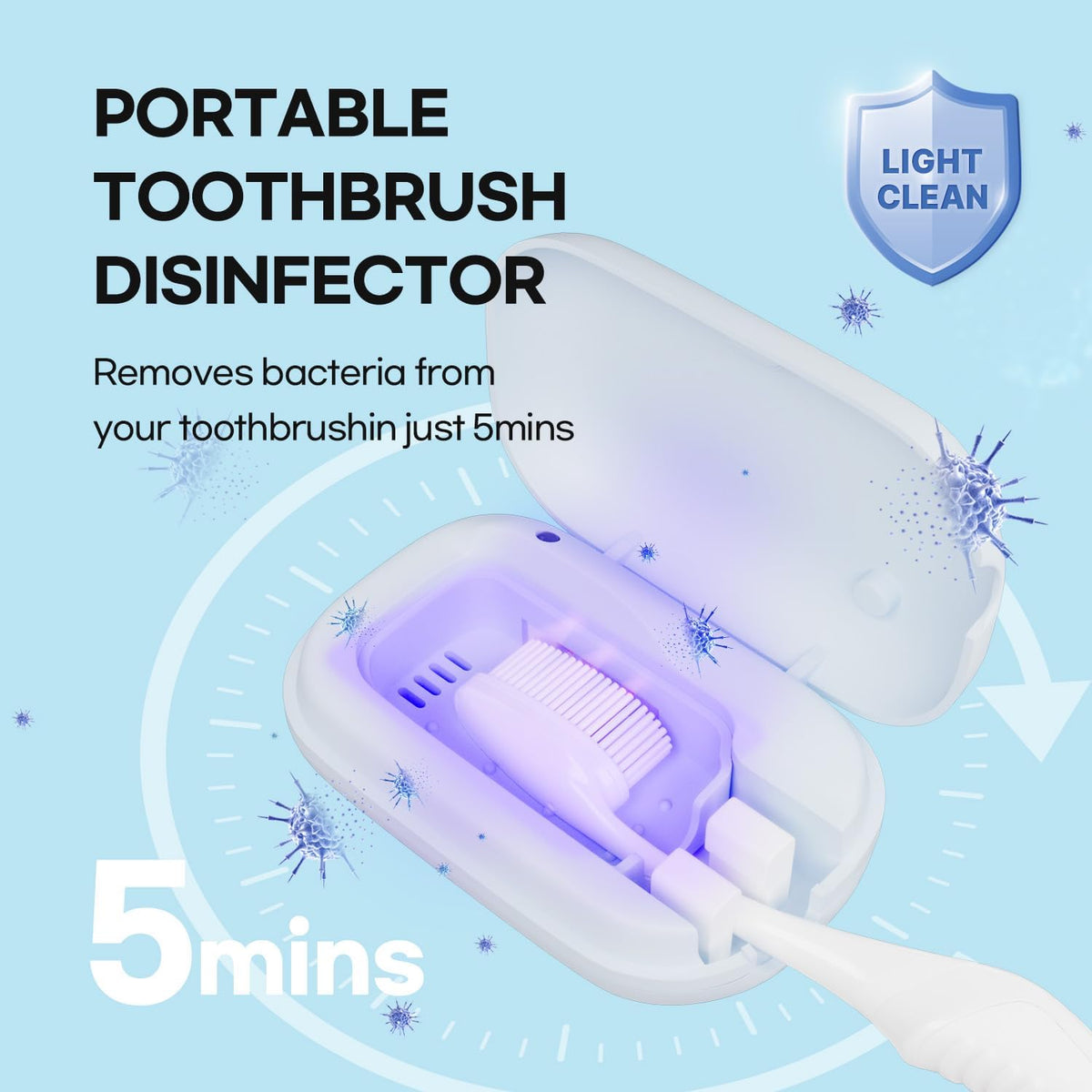 HubiCare Toothbrush Case, Spring pastel Color Portable Mini Toothbrush Covers with Holder, Rechargeable Travel Home Toothbrush And Holder, Cleaner Case for All Electric & Manual Toothbrushes (Yellow)