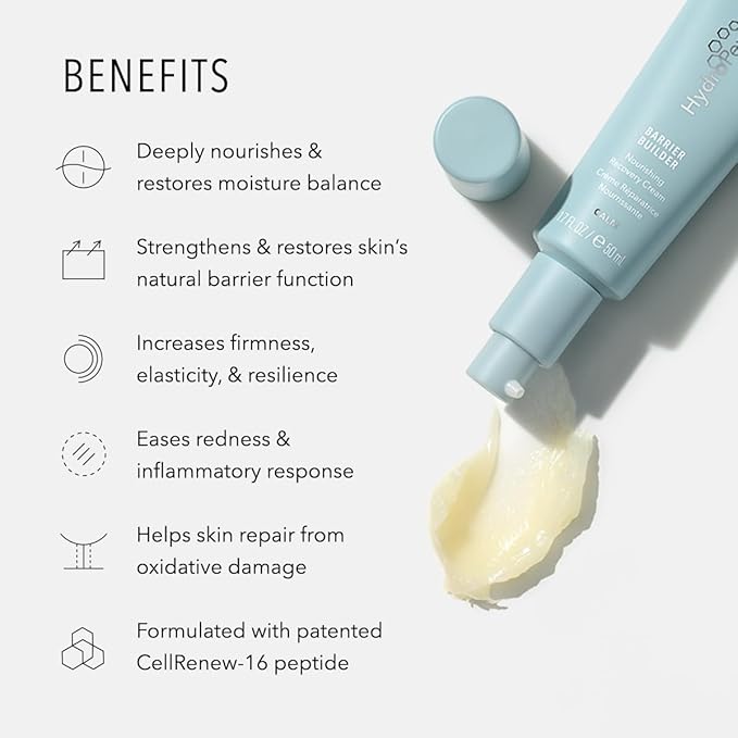 HydroPeptide Barrier Builder, Reparative Nourishing Therapeutic Face Cream, 1.7 Ounce