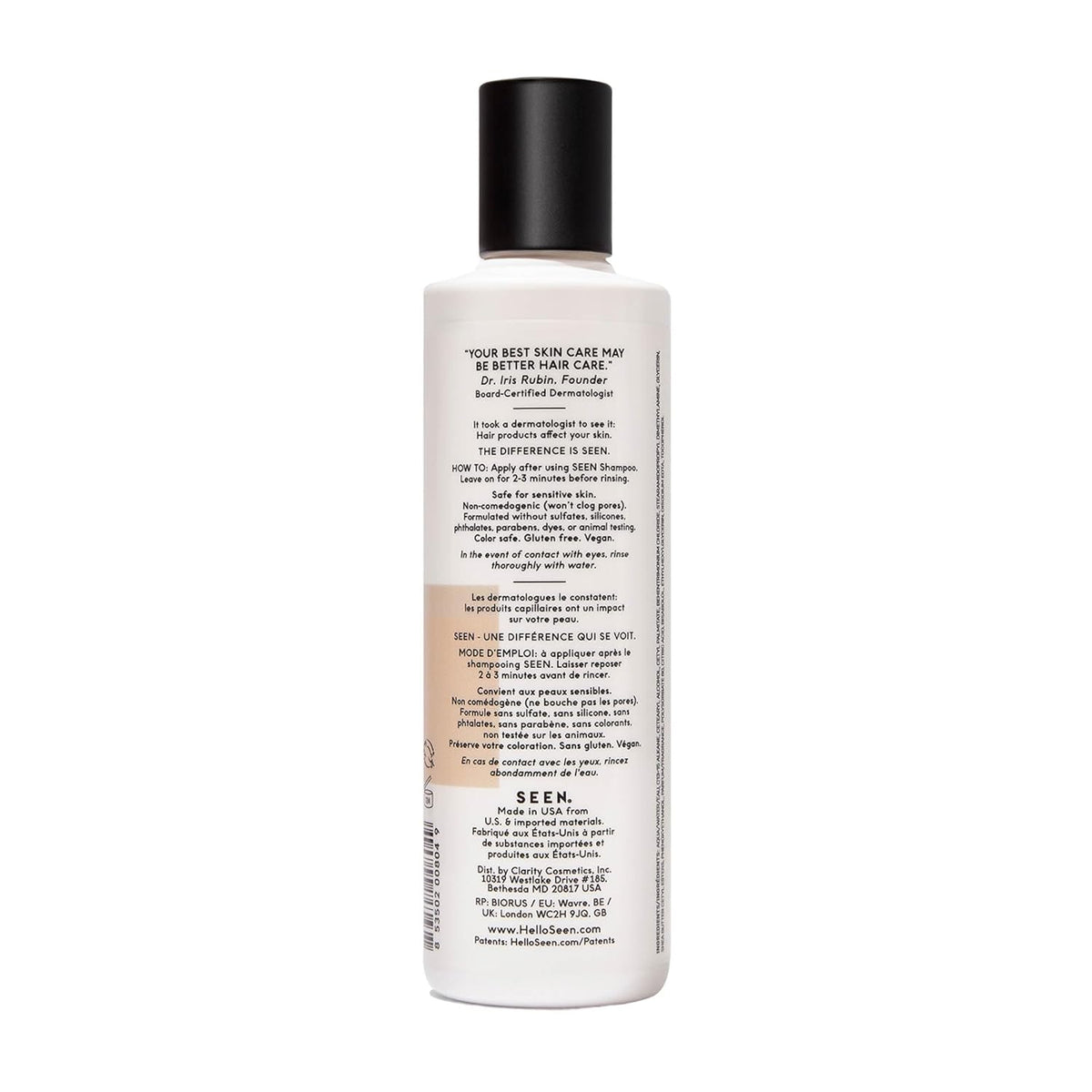 SEEN Conditioner - Scented - Non-Comedogenic & Sulfate-Free Hair Conditioner- Dermatologist-Developed -Safe for Sensitive & Acne Prone Skin