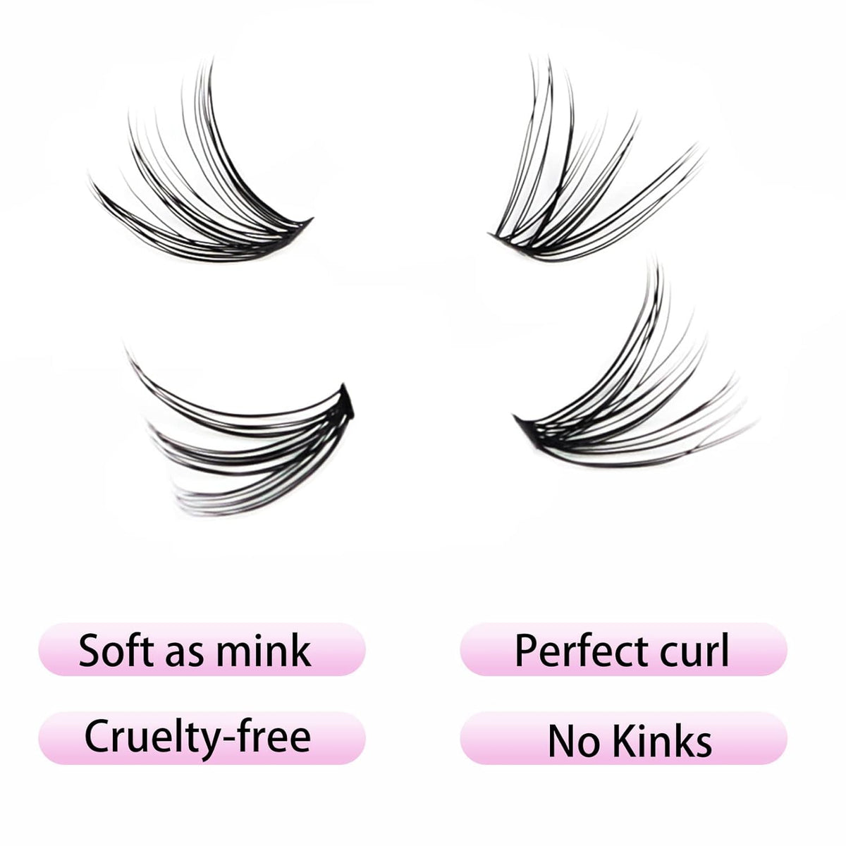 Lash Clusters LAUBESS Individual Lashes Waterproof Eyelash Clusters Mixed Tray Cluster Eyelash Extensions Soft Cluster Lashes for Beginners(30D-0.07D-16)