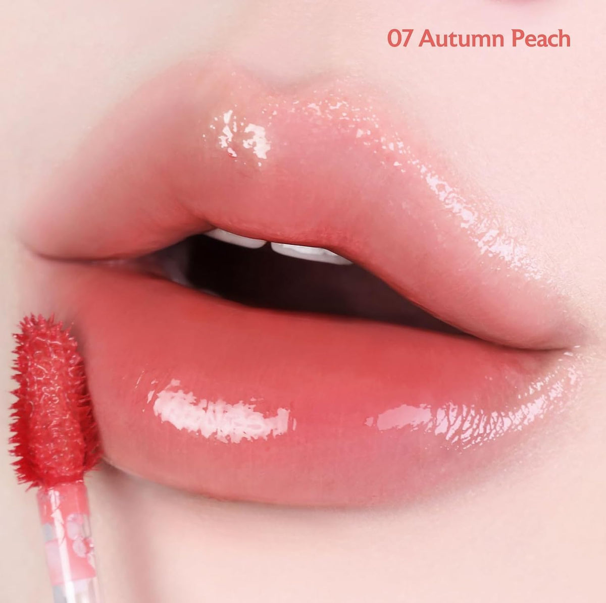 MILKTOUCH Jelly Fit Lip Tint (07 Autumn Peach) with Cooling Plumping Effect and Water-Based Non-Sticky Texture | Long Lasting Korean Beauty Lipstain Tinted Gloss Oil Brown K Makeup