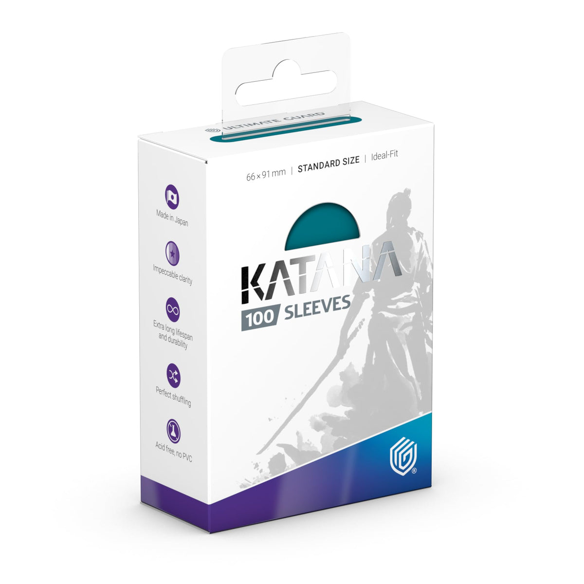 Ultimate Guard Katana Card Sleeves, 100 Standard Size TCG Sleeves, 66 x 91mm, Great Wave Back, Tournament Sleeves, No PVC & Acid-Free, High Clarity