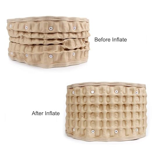 Decompression Back Belt Lumbar Traction Device for Lower Back Pain, Lower Back Brace Inflatable - One Size for 29-49 Waist