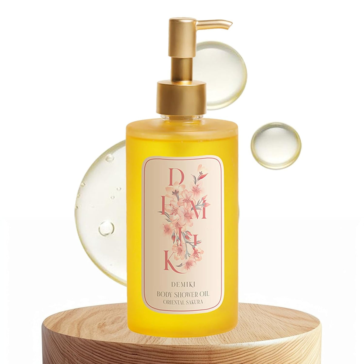 Moisturizing Bath Oil for Dry & Sensitive Skin. Nourishing & Hydrating Winter Care Shower Oil, Soothes & Softens, Locks in Moisture,Sakura Scent, 10 Fl.oz (300ml)