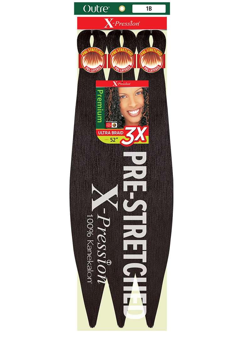 [5 PACK DEAL] Outre X-Pression Braid-Pre Stretched Braid 52" 3X 5 Packs (LUXE BLUE)