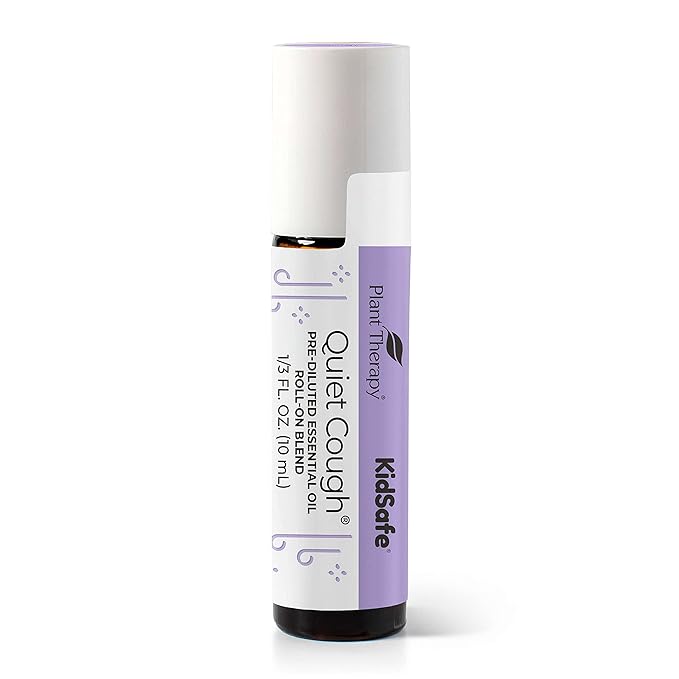Plant Therapy Quiet Cough KidSafe Pre-Diluted Essential Oil Roll-on 10 mL (1/3 oz) 100% Pure, Therapeutic Grade