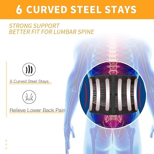 DARLIS Back Brace with Inflatable Lumbar Pad - Extra Support More Effectively Relieve Herniated Disc, Sciatica, Lower Back Pain - Back Support Belt for Men Women Sedentary Pain Relief L/XL 39"- 48"