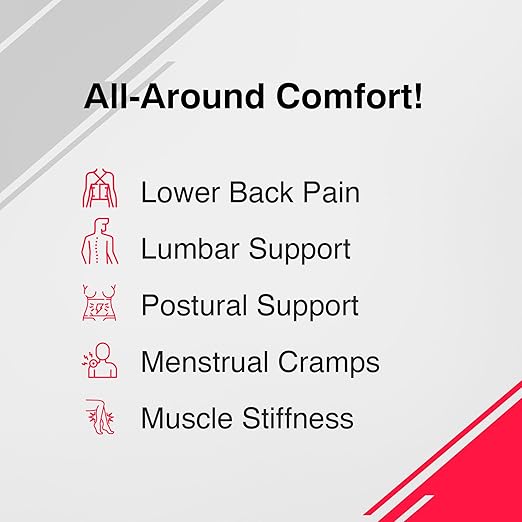 Waist Belt - Lower Back Support Belt, Adjustable Non-Electric Belt for Back Pain Relief, Muscle Tension & Cramps - Breathable and Wearable Waist Heating Pad Belt