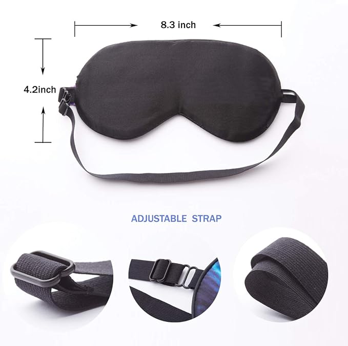 O’Bester Natural Silk Sleep Mask, Comfortable and Super Soft Eye Mask with Adjustable Strap, Ultimate Sleeping Aid, Blindfold, Blocks Light (Orchid)