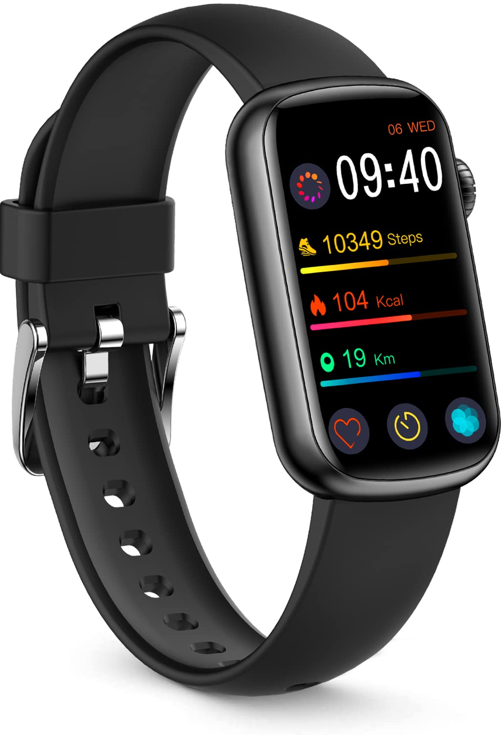FITVII Slim Fitness Tracker with Blood Oxygen, Blood Pressure, 24/7 Heart Rate and Sleep Tracking, IP68 Waterproof Activity Trackers and Smart Watches with Step Tracker, Pedometer for Women