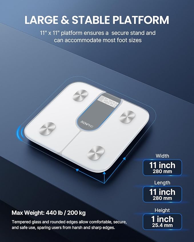 RENPHO Smart BMI,Weight Scale,Wireless, Digital Bathroom Body Composition