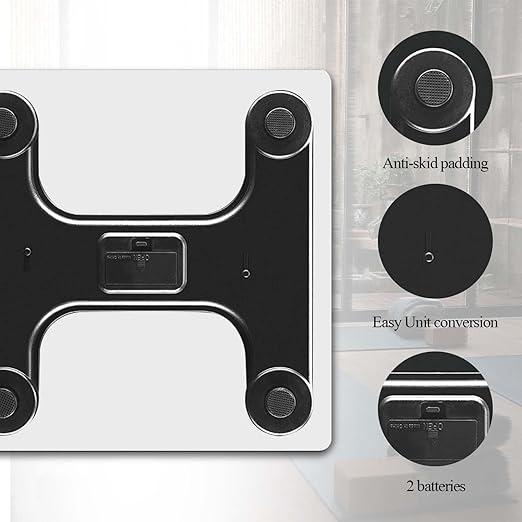 Weight Scale Digital Scale for Body Weight Bathroom Scales Personalized Scale for Body Weight 400 lbs with Large Backlit Display Easy Read - Black and Gold Marble