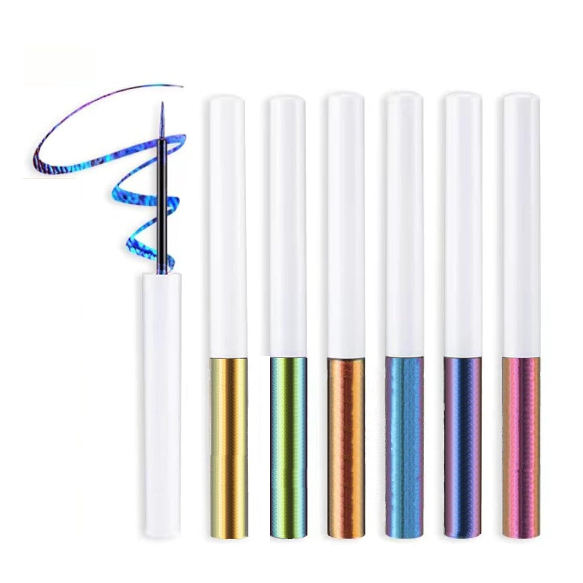 Corlo Glitter liquid eyeliner waterproof, Metallic Intense Color Shifting Colorful Eyeliner, Eyeliner Gel MultiColor Highly Pigmented Gift Kit for Women and Girls (Set)