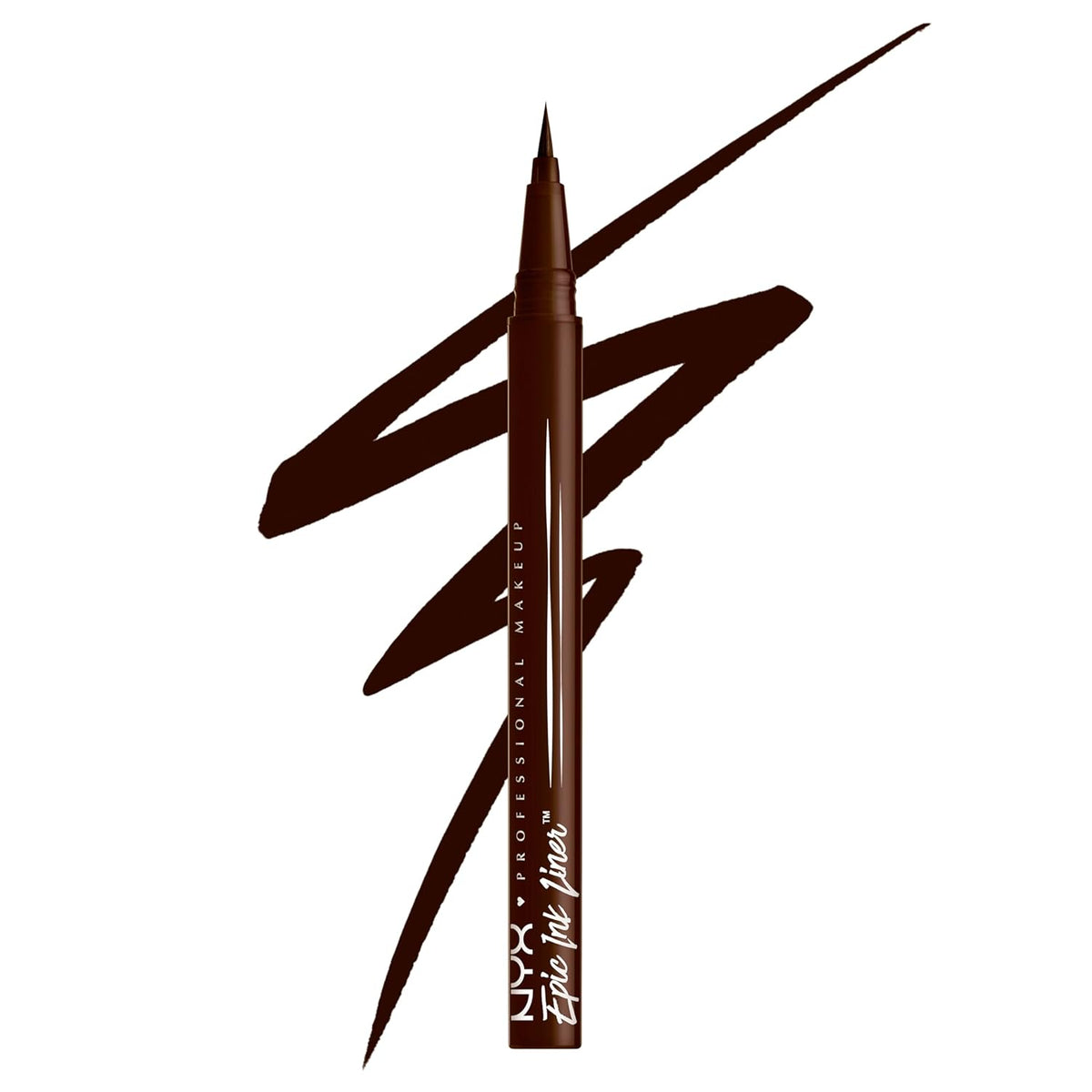 NYX PROFESSIONAL MAKEUP Epic Ink Liner, Waterproof Liquid Eyeliner with Vegan Formula - Milk Chocolate (Brown Matte)