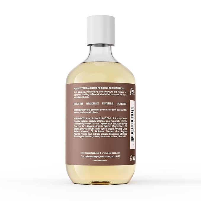 Deep Steep Bubble Bath 17oz (Pack of 1) (17 Fl Oz (Pack of 1), Vanilla Coconut)