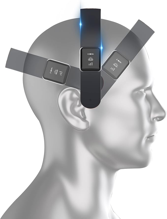 Master Massage H1 Fashion Hairband Head Massager Standard- Slim & Lightweight, 11 Vibrating Heads, 5 Modes, 3 Intensities from Gentle Fingers to Acupressure- Prussian Blue
