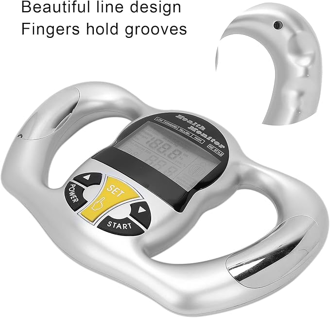 Handheld Body Fat Measuring Instrument BMI Meter, Body Fat Tester, Body Composition Smart Scale Analyzer, Tracks Heart Health, Vascular Age, BMI, Fat, Muscle & Bone Mass, Water
