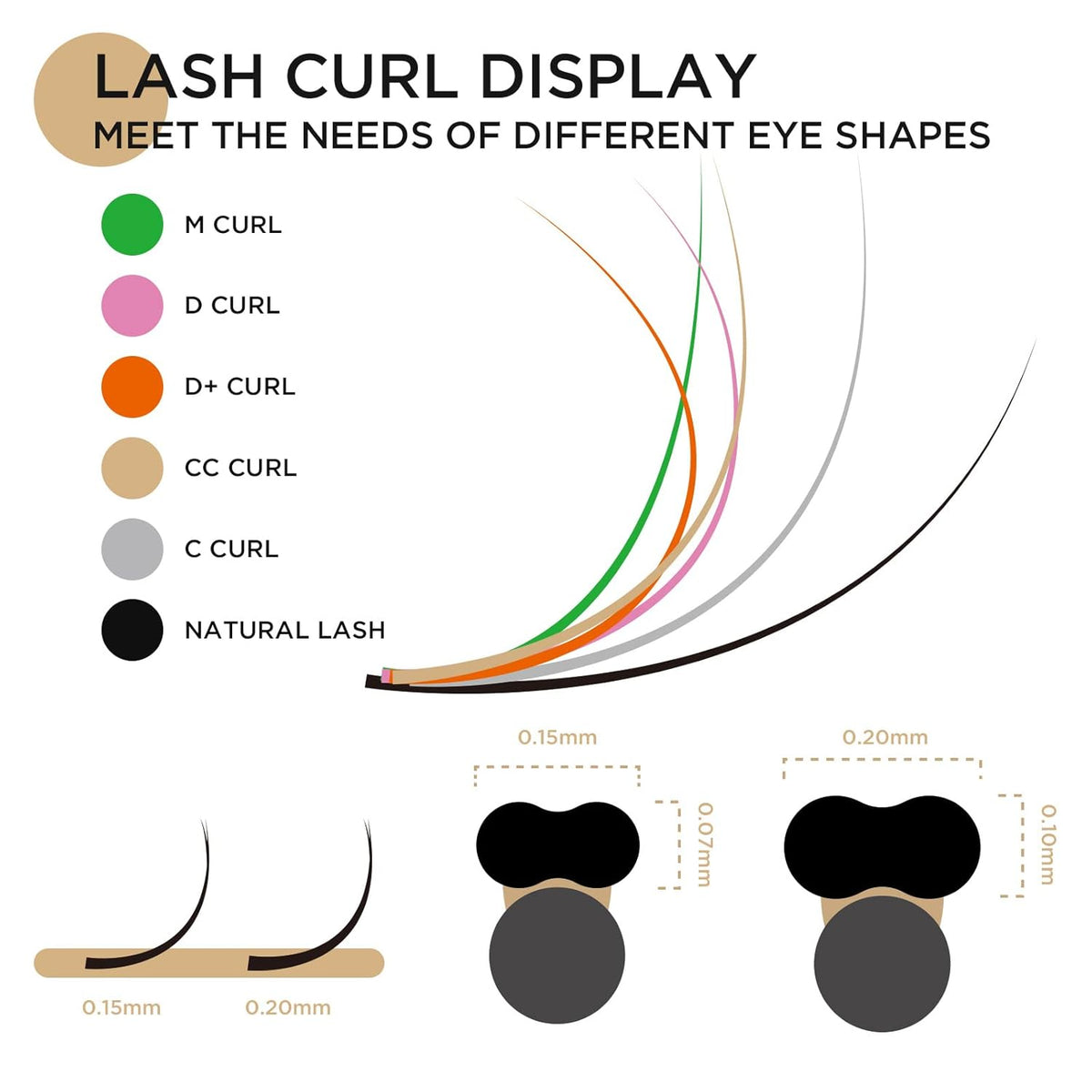 LASHVIEW Eyelash Extensions,Ellipse Flat Eyelash Extensions 0.15mm D Curl 10mm, Black,Individual Lashes,Super Matte Extremely Soft Professional Salon Use