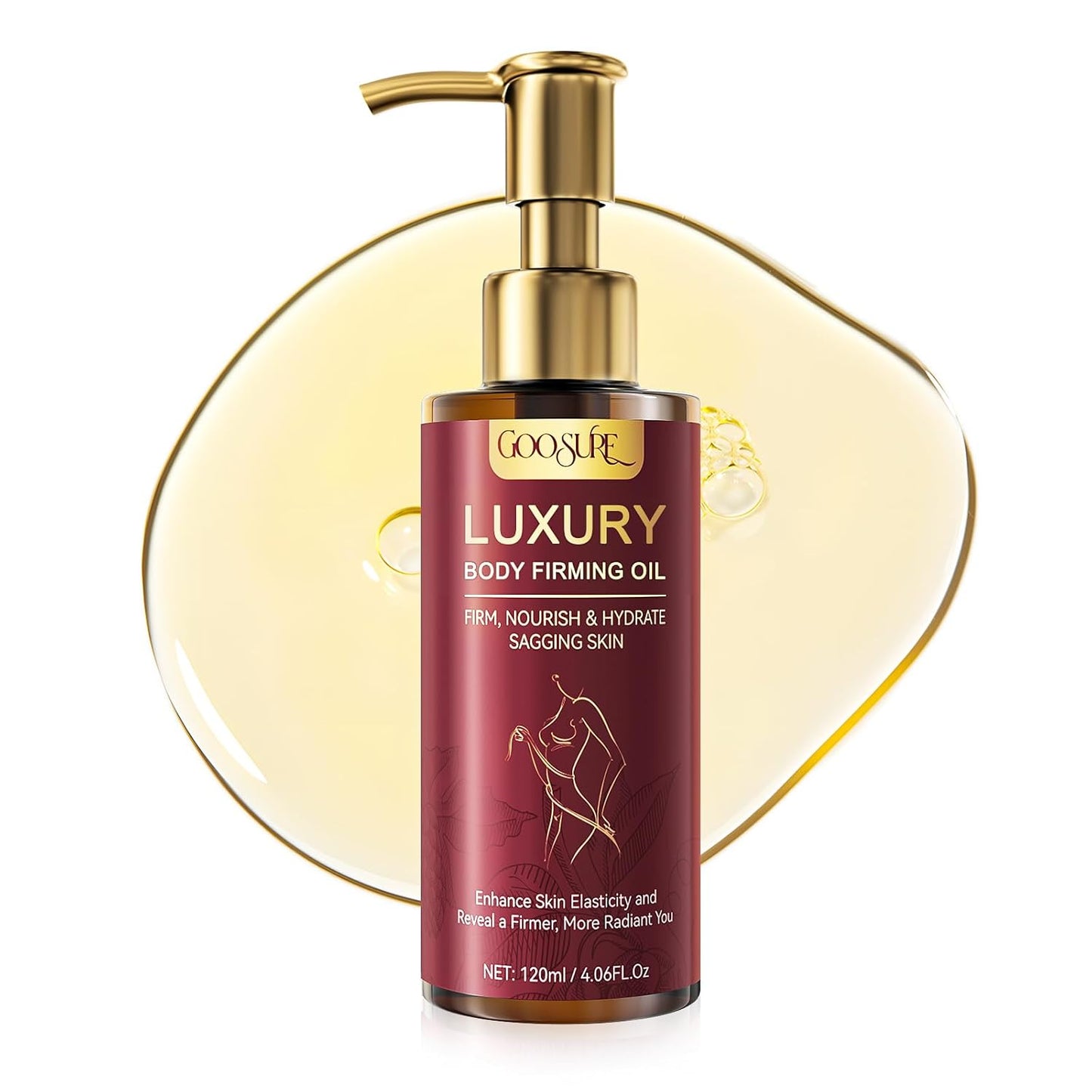 Body Firming Oil,Deep, Lasting Hydration, 4.06 FL OZ, Natural Botanicals Firming O il for Women, Fast-Absorbing with Cactus Extract & Camellia Oil, Vitamin E, Targets Abdomen/Thighs