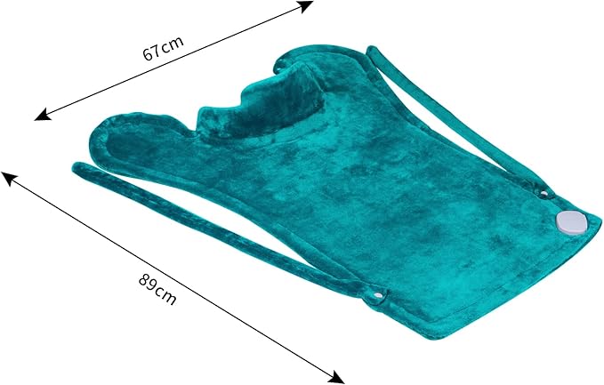 Ambershine 26"x35" XXXL King Size Neck& Shoulder& Back Heating Pad with 12 Temperature Settings& 4 Auto-Off Countdown Timers, Pain Relief for Back/Neck/Shoulder, Christmas gift for mom dad(Light Teal)