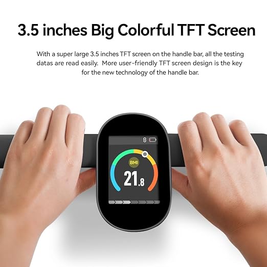 Fitdays Smart Body Fat Scale | Advanced 8-Electrode Technology for BMI/20+ Body Metrics | Full-Color LED & High Precision | Bathroom Weight Scale for Fitness/Weight Loss |(FG2305ULB-Black)