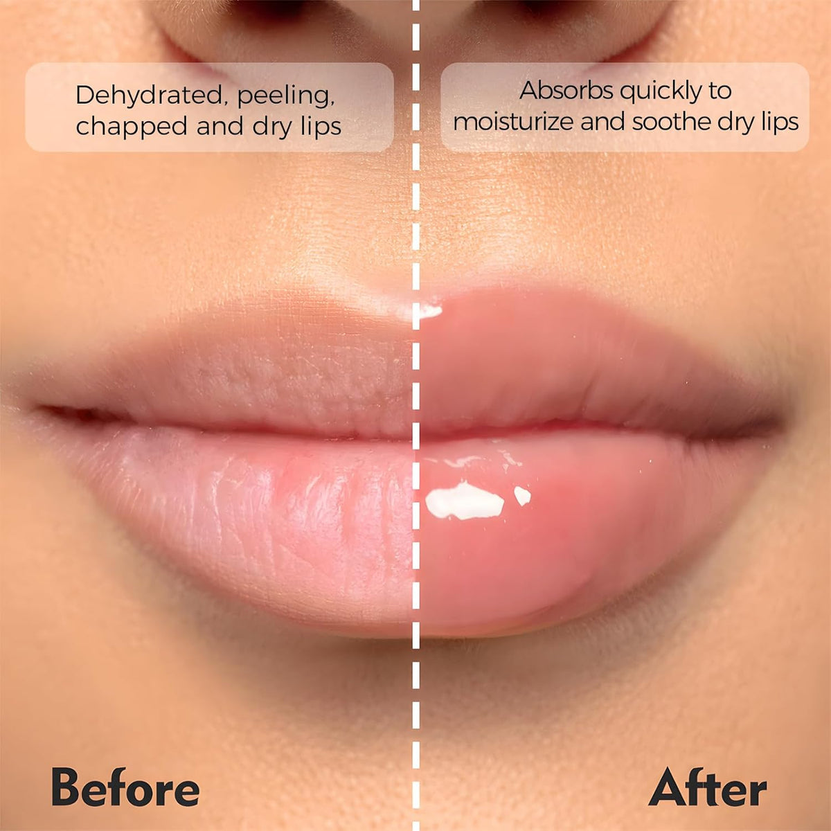 Deep Hydrating Lip Butter Balm | Plump & Nourish with Shea Butter, Vitamin E, Peptides & Hyaluronic Acid | Vegan, Non-Sticky, Anti-Aging Lip Treatment Care (Sheer Pink-Unscented)