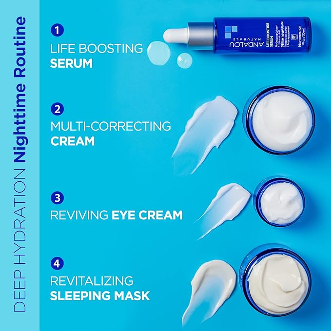 Andalou Naturals Deep Hydration Face Moisturizer Multi-Correcting Cream - Daily Skincare With Hyaluronic Acid, Vegan Collagen, & Fruit Stem Cells - Repair Skin Elasticity & Boost Hydration - 1.7 fl oz