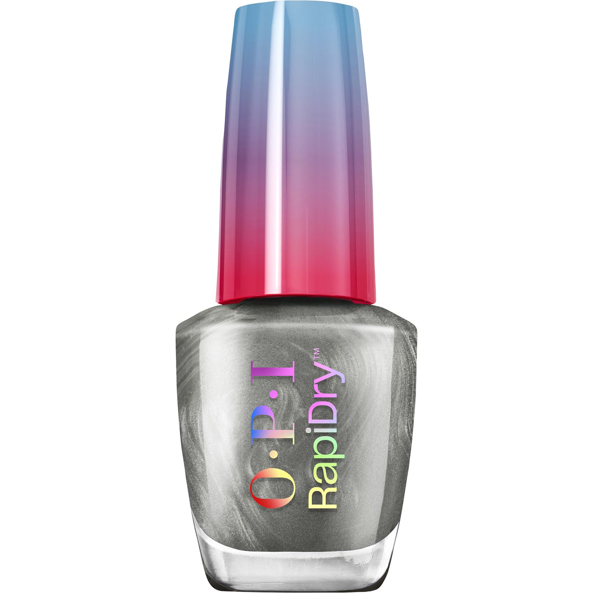 OPI RapiDry A Silver of a Sec | Opaque Bright Silver Metallic Quick Dry Nail Polish | Vegan, Smudge Proof, Fast Drying