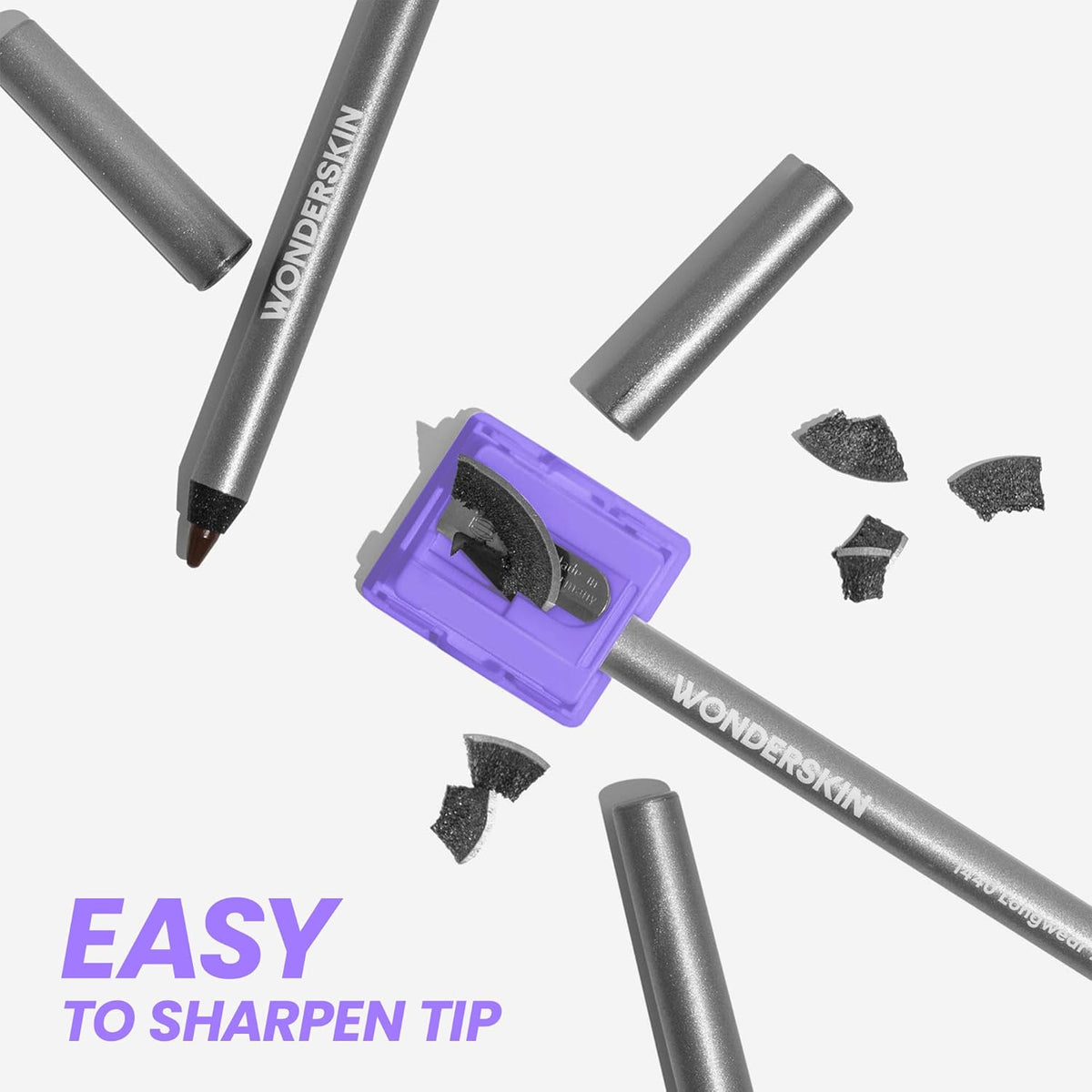 Wonderskin Eyeliner Pencil, 1440 Longwear Pink Eyeliner Pencil - Waterproof, Sharpenable & Smudge Proof