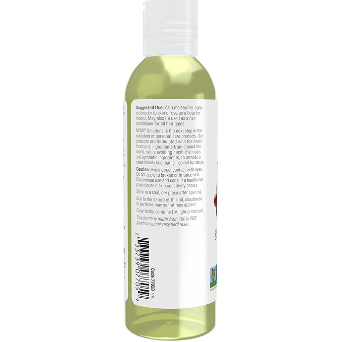 NOW Solutions, Grapeseed Oil, Skin Care for Sensitive Skin, Light Silky Moisturizer for All Skin Types, 4-Ounce