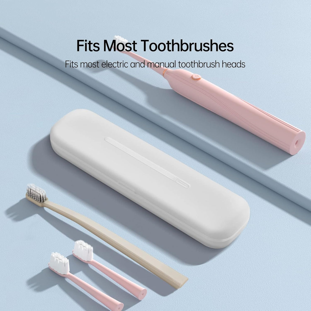 Toothbrush Holder, Toothbrush Cleaner Case, Portable USB Charging Toothbrush Cover with U V-C Light, Travel Toothbrush Holder