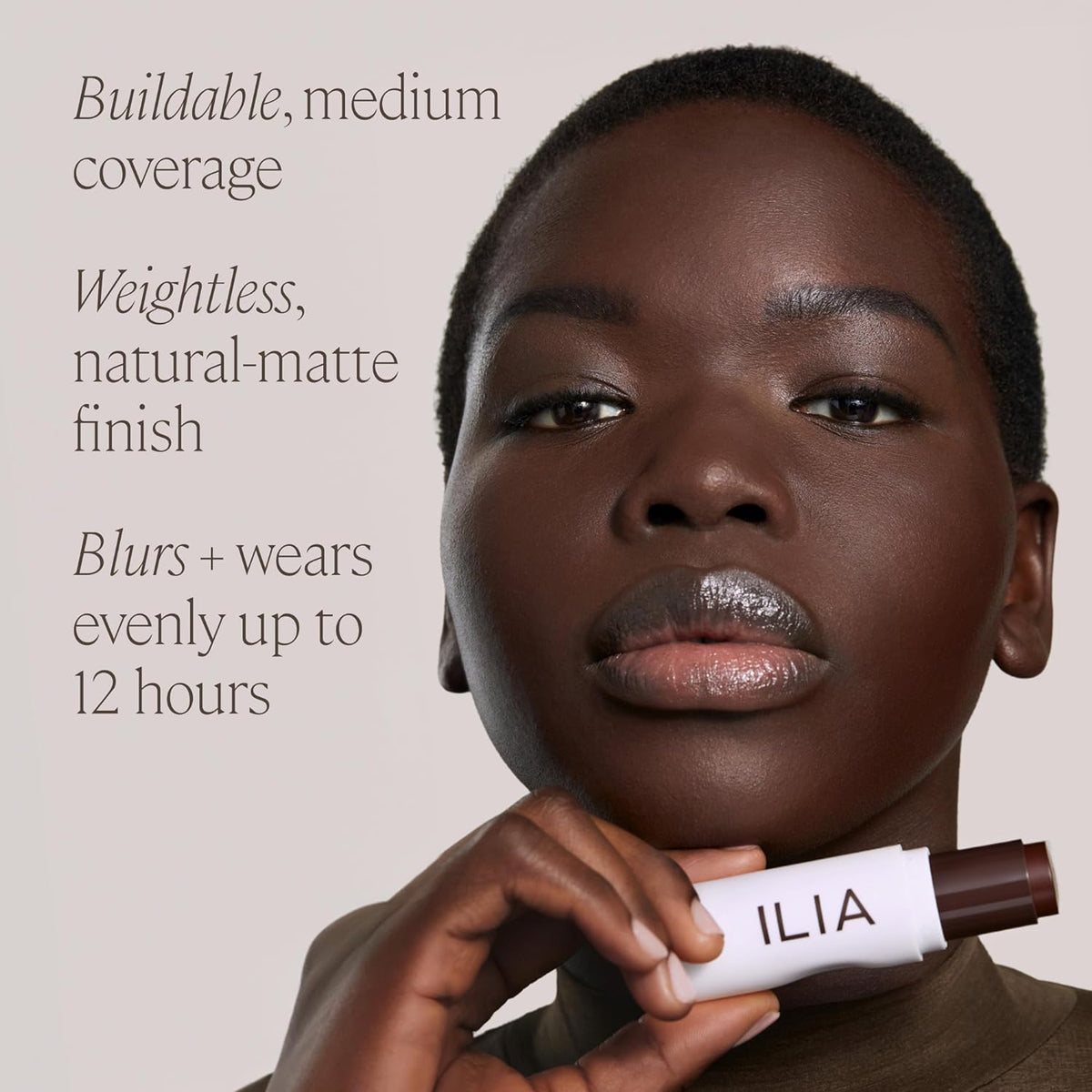 ILIA - Skin Rewind Complexion Stick - Foundation + Concealer + Skincare | Non-Toxic, Vegan, Cruelty-Free, Clean Makeup (32W - Kauri, 0.35 oz | 10 g)